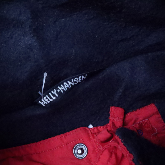 VTG Helly Hanson Fleece Lined XL Red Long Sleeve Full Zip Nylon Jacket - Picture 5 of 13